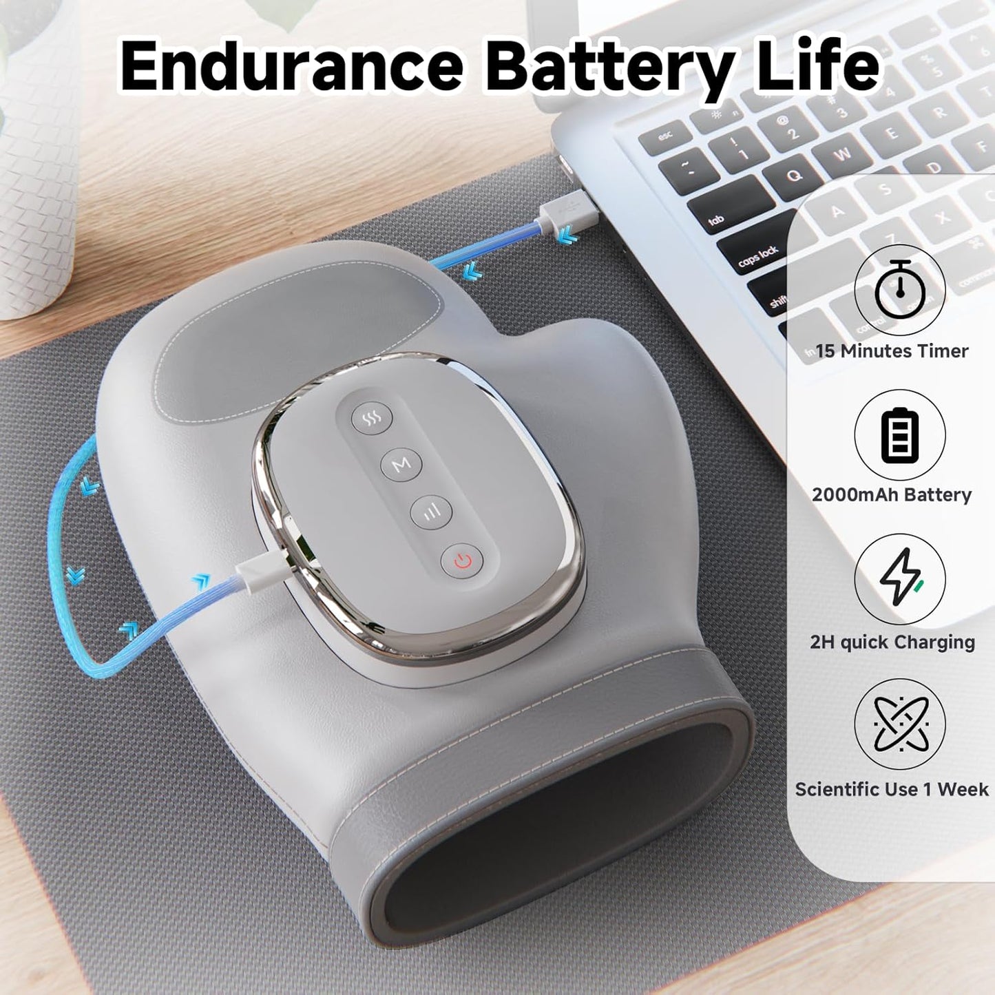 Hug&Rest™ ThermaPulse 3-in-1 Hand Massager – Deep Relief, Anywhere